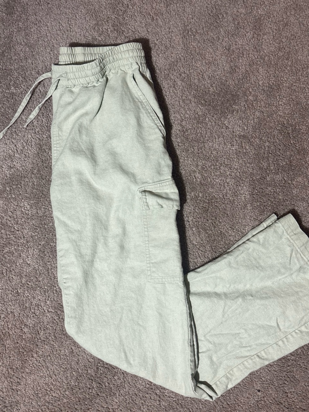 Love Tree Sage Green linen Pants